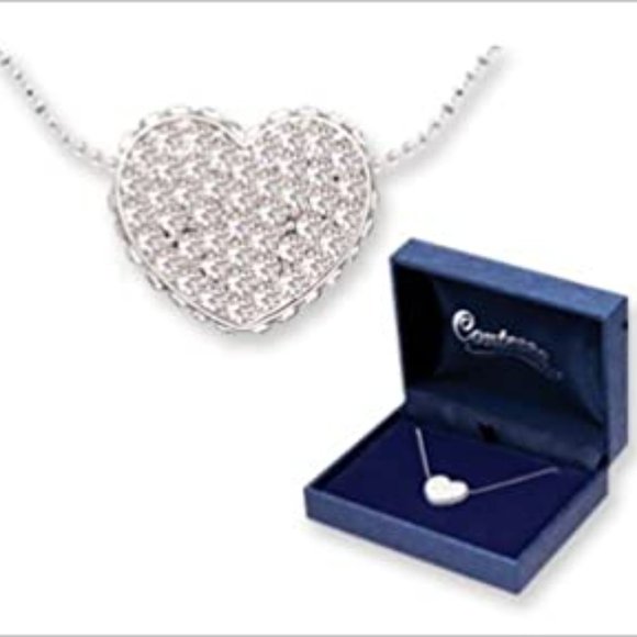 NIB Contessa Crystal Heart Pendant Necklace - Picture 2 of 3
